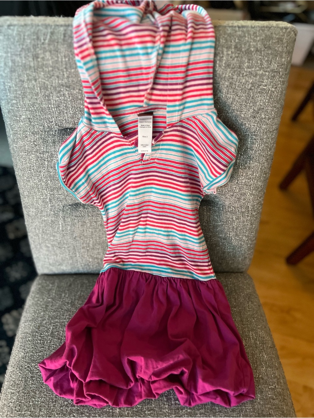 Tea Collection Hooded Striped Dress